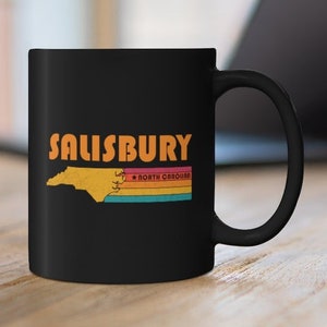 Salisbury Mug North Carolina Coffee Mug City Retro Gift Idea Tourist Cup Salisbury North Carolina Gift NC Salisbury Souvenir Mug