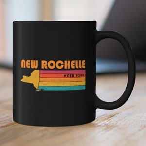 Kubek New Rochelle Kubek do kawy New York Pomysł na prezent retro w mieście Kubek turystyczny New Rochelle Nowy Jork Prezent NY Kubek pamiątkowy New Rochelle