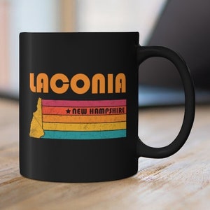 Laconia Mug New Hampshire Coffee Mug City Retro Gift Idea Tourist Cup Laconia New Hampshire Gift NH Laconia Souvenir Mug