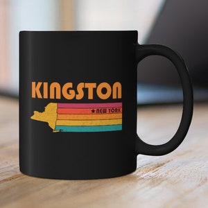 Kingston Kubek Nowy Jork Kubek do kawy Miasto Retro Pomysł na prezent Kubek turystyczny Kingston Nowy Jork Prezent NY Kingston Kubek pamiątkowy