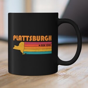 Plattsburgh Mug New York Coffee Mug City Retro Gift Idea Tourist Cup Plattsburgh New York Gift NY Plattsburgh Souvenir Mug