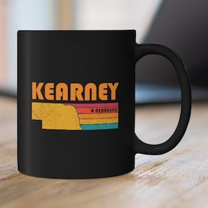 Kearney Tasse Nebraska Kaffeetasse Stadt Retro Geschenkidee Tourist Cup Kearney Nebraska Geschenk NE Kearney Souvenir Tasse