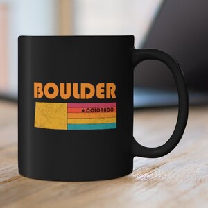 Boulder Mug Colorado Coffee Mug City Retro Gift Idea Tourist Cup Boulder Colorado Gift CO Boulder Souvenir Mug