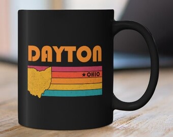 Dayton Mug Ohio Coffee Mug City Retro Gift Idea Tourist Cup Dayton Ohio Gift OH Dayton Souvenir Mug