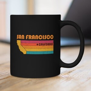 San Francisco Mug California Coffee Mug City Retro Gift Idea Tourist Cup San Francisco California Gift CA San Francisco Souvenir Mug