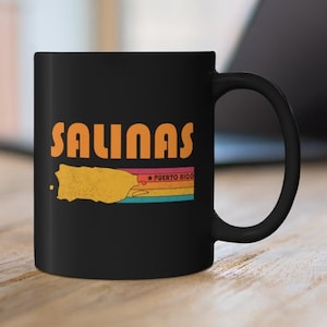 Salinas Mug Puerto Rico Coffee Mug City Retro Gift Idea Tourist Cup Salinas Puerto Rico Gift PR Salinas Souvenir Mug
