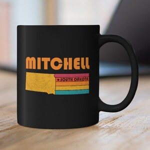 Mitchell Mug South Dakota Coffee Mug City Retro Gift Idea Tourist Cup Mitchell South Dakota Gift SD Mitchell Souvenir Mug