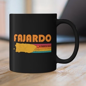 Fajardo Mug Puerto Rico Coffee Mug City Retro Gift Idea Tourist Cup Fajardo Puerto Rico Gift PR Fajardo Souvenir Mug