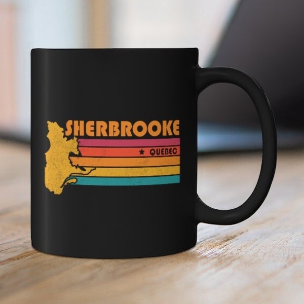 Sherbrooke Mug Quebec Coffee Mug City Retro Gift Idea Tourist Cup Sherbrooke Quebec Gift QC Sherbrooke Souvenir Mug