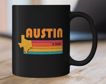 Austin Texas-kaffemugg Retro-presentidé för turistmugg Austin Texas-present TX Austin souvenirmugg