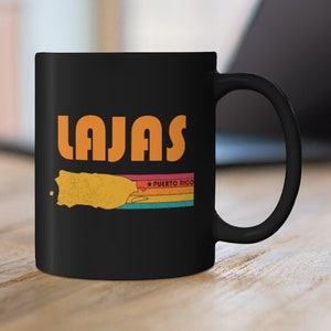 Lajas Mug Puerto Rico Coffee Mug City Retro Gift Idea Tourist Cup Lajas Puerto Rico Gift PR Lajas Souvenir Mug