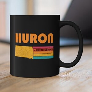 Huron Mug South Dakota Coffee Mug City Retro Gift Idea Tourist Cup Huron South Dakota Gift SD Huron Souvenir Mug