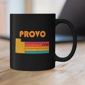 Provo Mug Utah Coffee Mug City Retro Gift Idea Tourist Cup Provo Utah Gift UT Provo Souvenir Mug