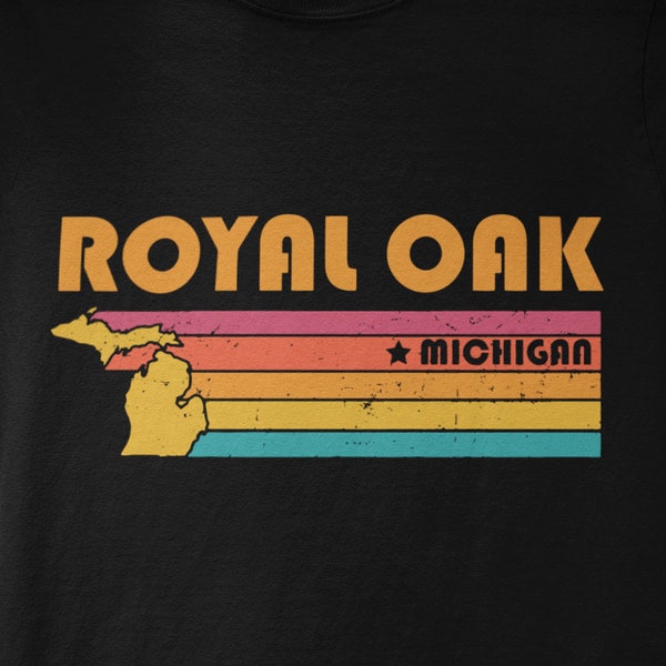 Royal Oak Svg Michigan Svg City Retro Gift Idea Tourist Png Royal Oak Michigan Gift MI Royal Oak Souvenir Digital File