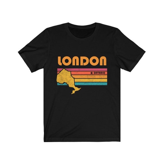 Vintage Retro London Skyline Silhouette Design Tee Shirt Vintage Retro London Skyline Silhouette Design Tee Shirt