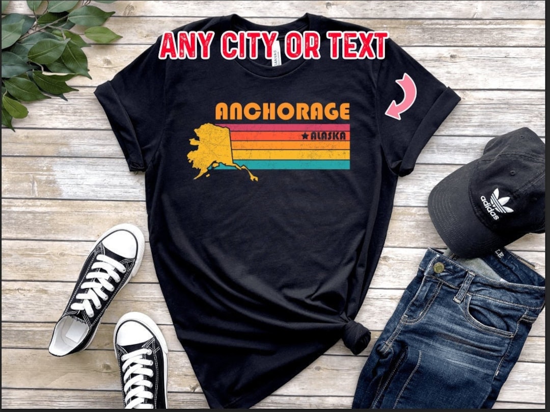 Anchorage Shirt Alaska Tshirt City Retro Gift Idea Tourist Tee