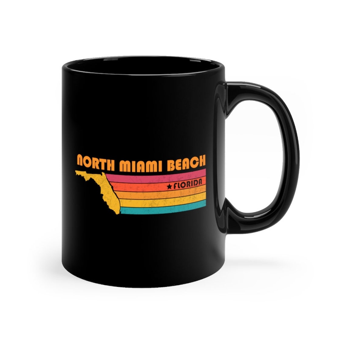 North Miami Beach Mug Florida Coffee Mug City Retro Gift Idea Etsy