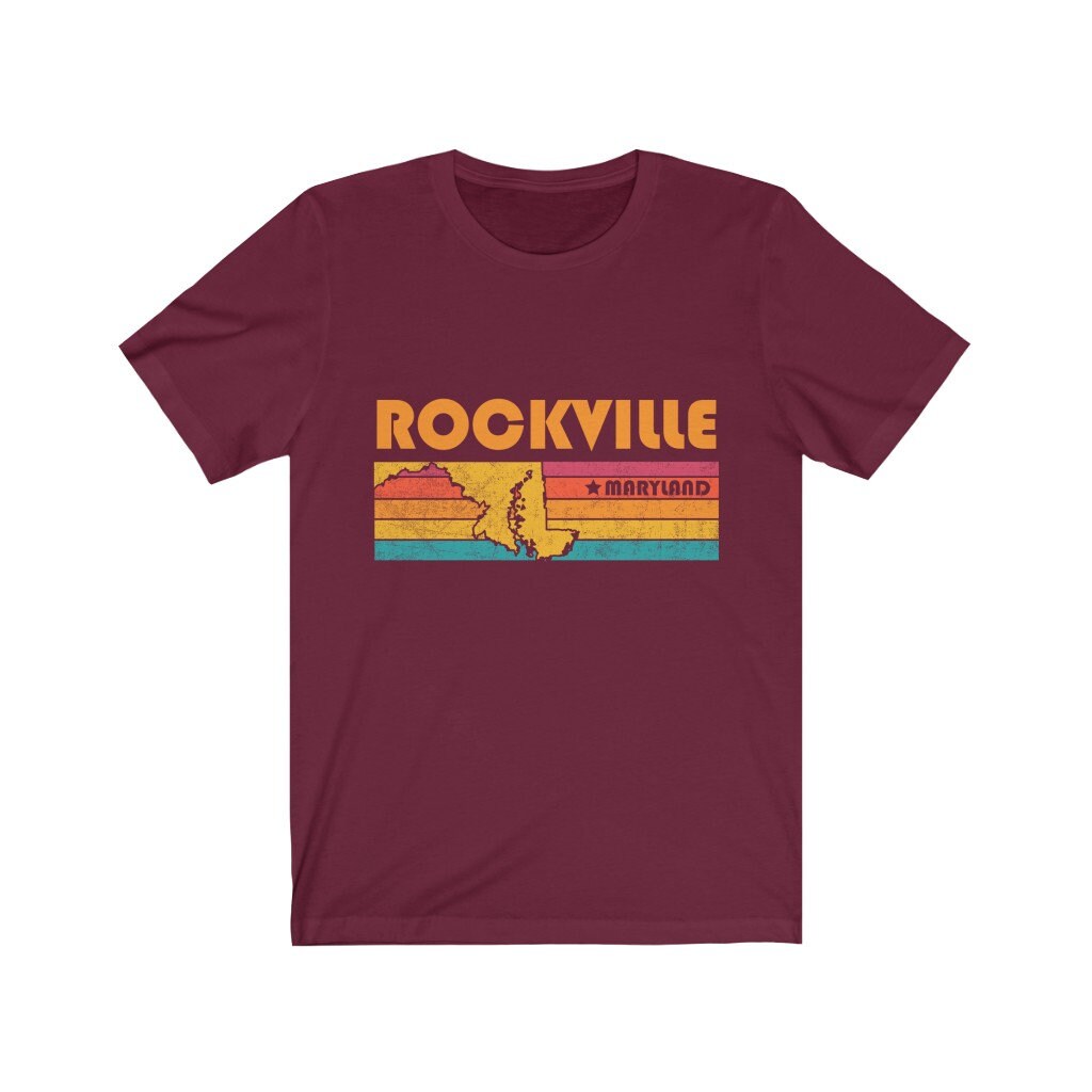 Rockville Shirt Maryland Tshirt City Retro Gift Idea Tourist Etsy