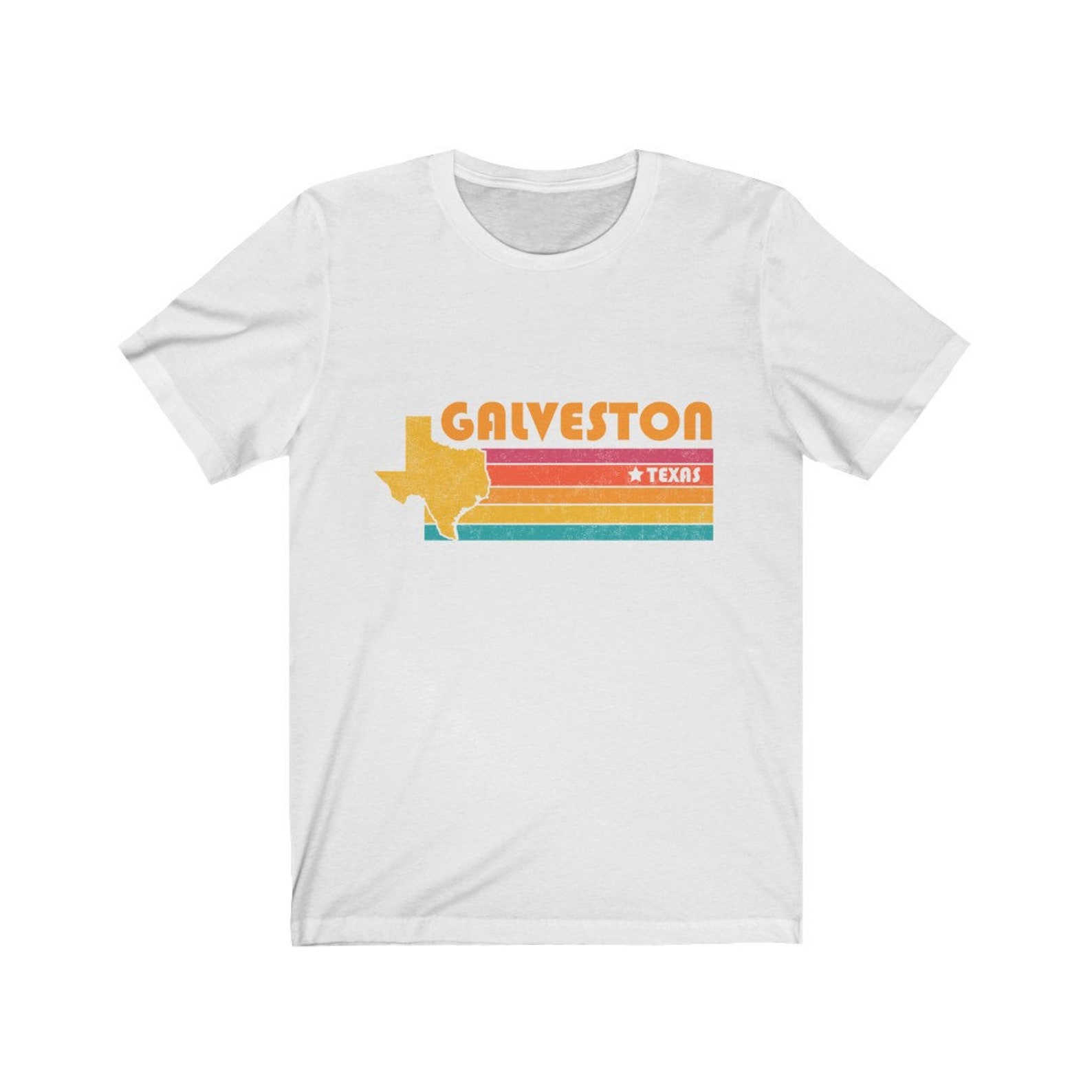 Galveston Shirt Texas Tshirt City Retro Gift Idea Tourist Tee Etsy