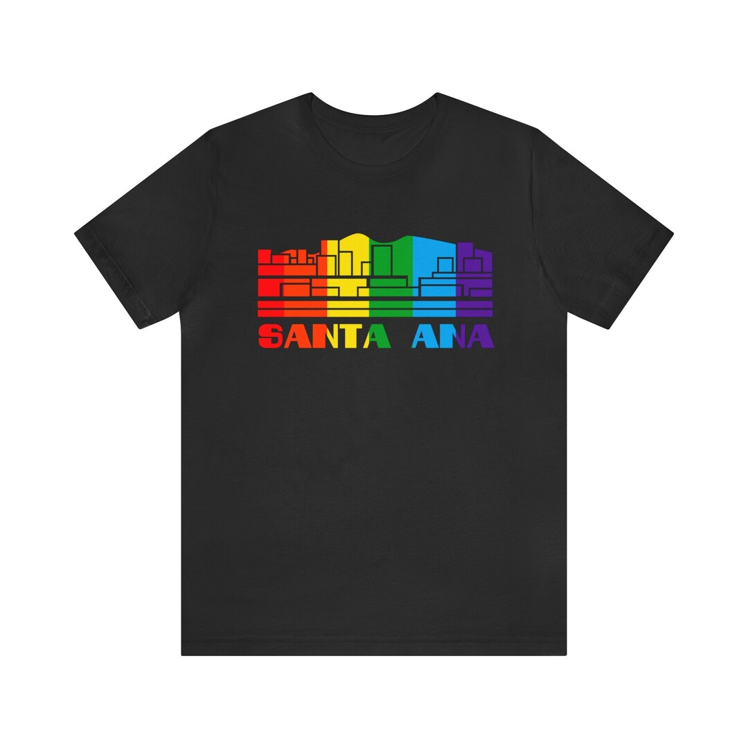 Santa Ana LGBT Shirt Santa Ana California Rainbow Skyline Santa Ana