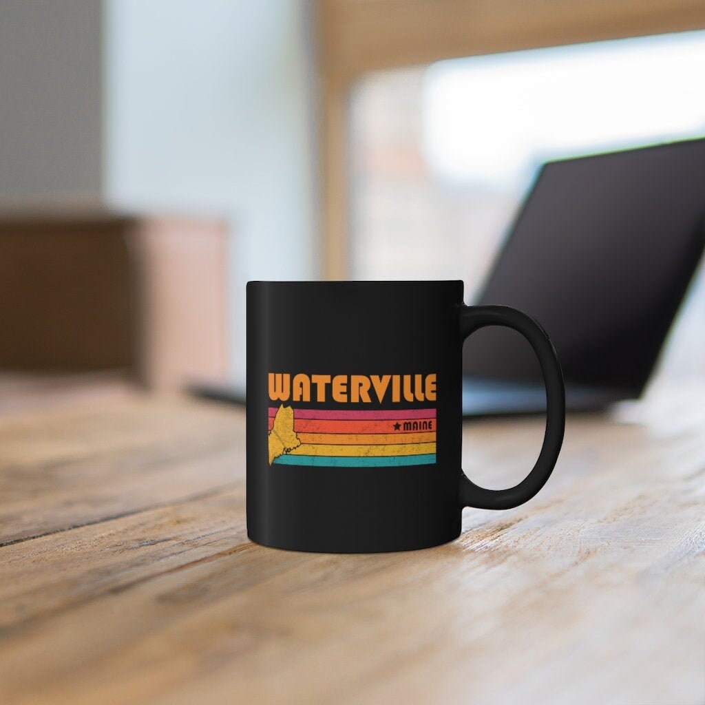 Waterville Mug Maine Coffee Mug City Retro Gift Idea Tourist Cup Waterville Maine Gift ME Waterville Souvenir Mug