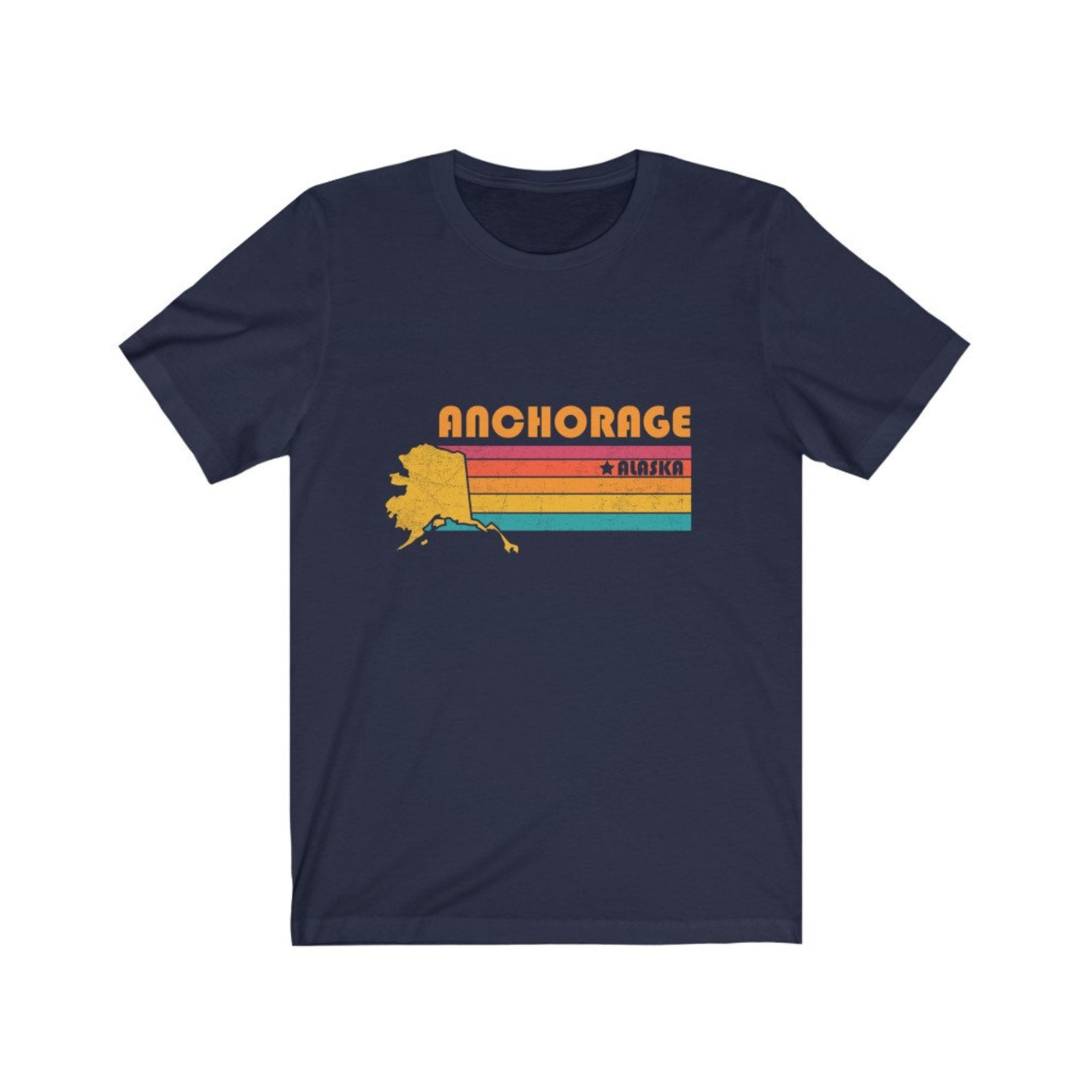 Anchorage Shirt Alaska Tshirt City Retro Gift Idea Tourist Tee Etsy