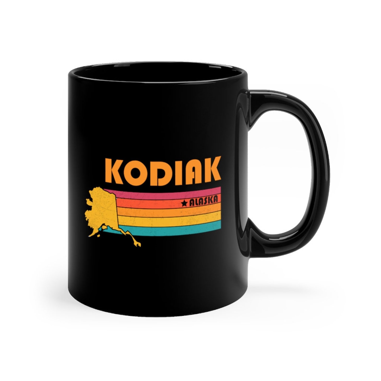 Kodiak Mug Alaska Coffee Mug City Retro Gift Idea Tourist Cup Etsy