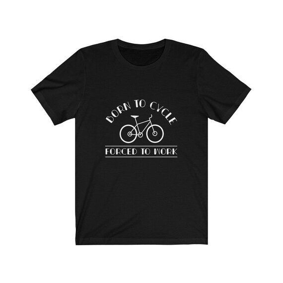 Bullshirt Men's 'Born To Cycle, Forced To Work' Funny T-Shirt - 100% Cotton Casual Tee