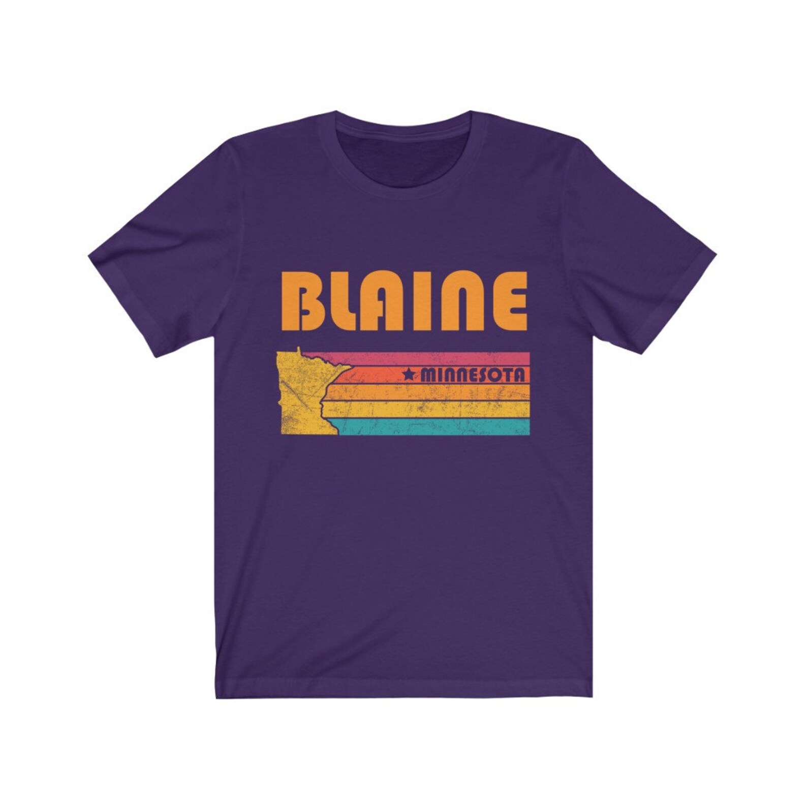 Blaine Shirt Minnesota Tshirt City Retro Gift Idea Tourist Tee Etsy