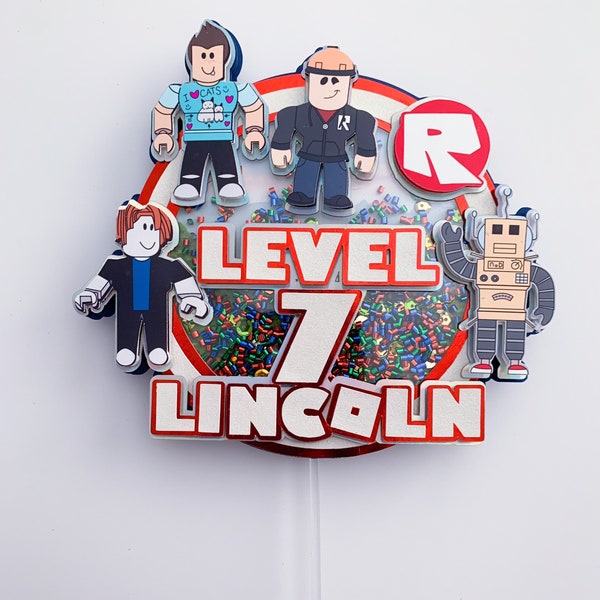Roblox Cake Topper, Roblox Party Dekoration für Jungen, Roblox Geburtstag, Benutzerdefinierte Roblox inspirierter Topper