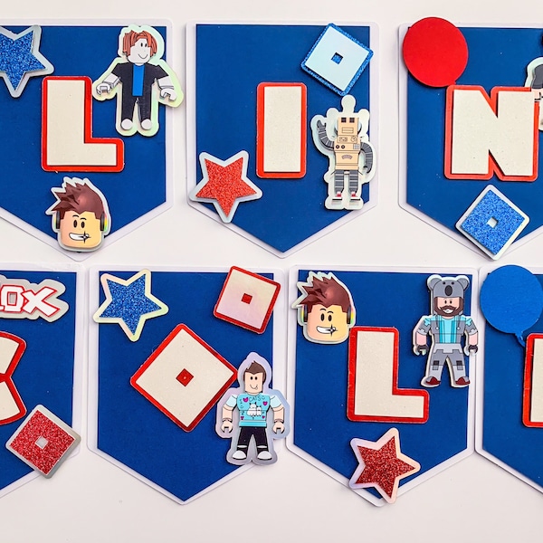 Roblox Birthday Banner, Custom Birthday Banner, Personalized Roblox Boy Party Supplies, Roblox Boy Birthday