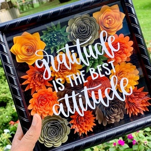 Fall Shadow Box Flowers, Thanksgiving Decoration, Fall Season Decoration, Personalized Shadow Box Decor, Shadow Box Decoration, Fall Gifts