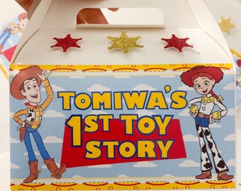 Toy Story Themed Giebelboxen, Toy Story Partytaschen, individuelle Geschenktüten, Toy Story Geburtstagsthema, Toy Story Partyfeier - FRONT ALONE