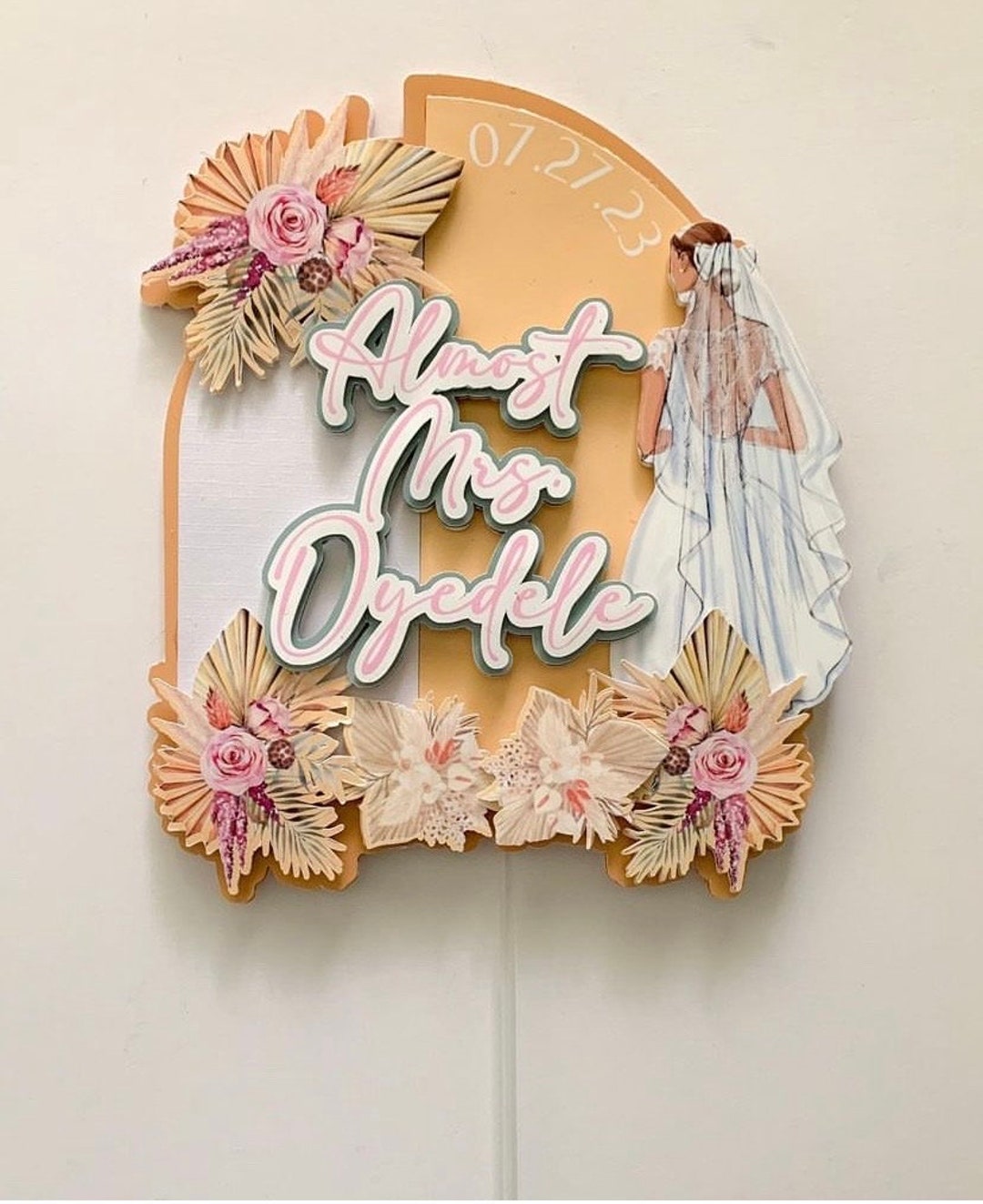 Custom Bridal Shower Cake Topper, Bridal Shower Party Decorations ...