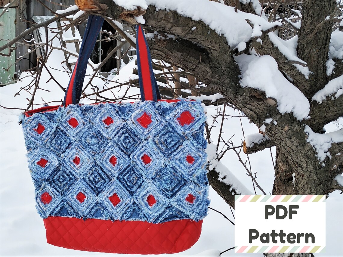 Canvas bag pattern Tote bag sewing pattern Reusable grocery Etsy