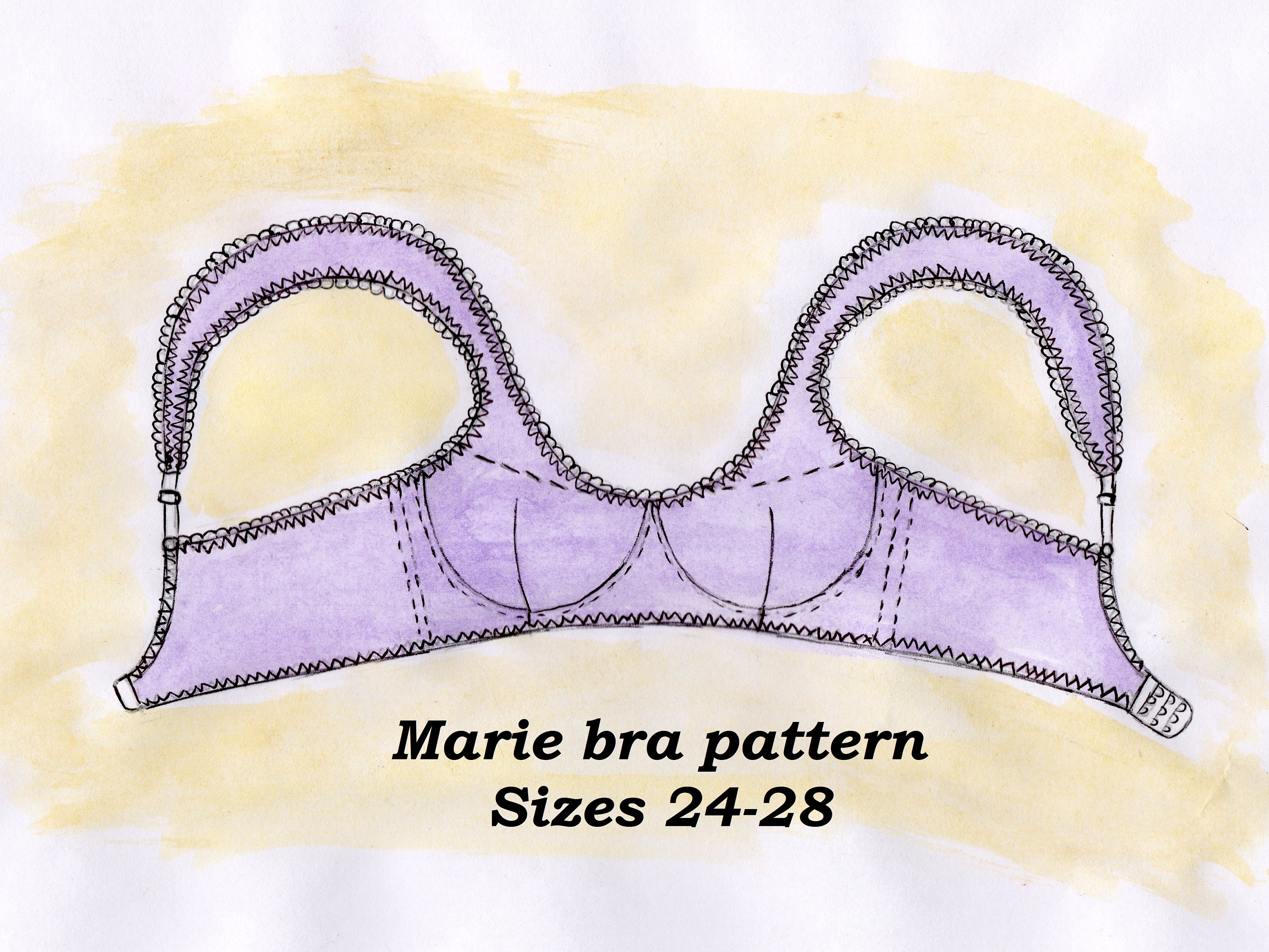 Marie bra pattern Wired bra pattern with sewing tutorial Etsy