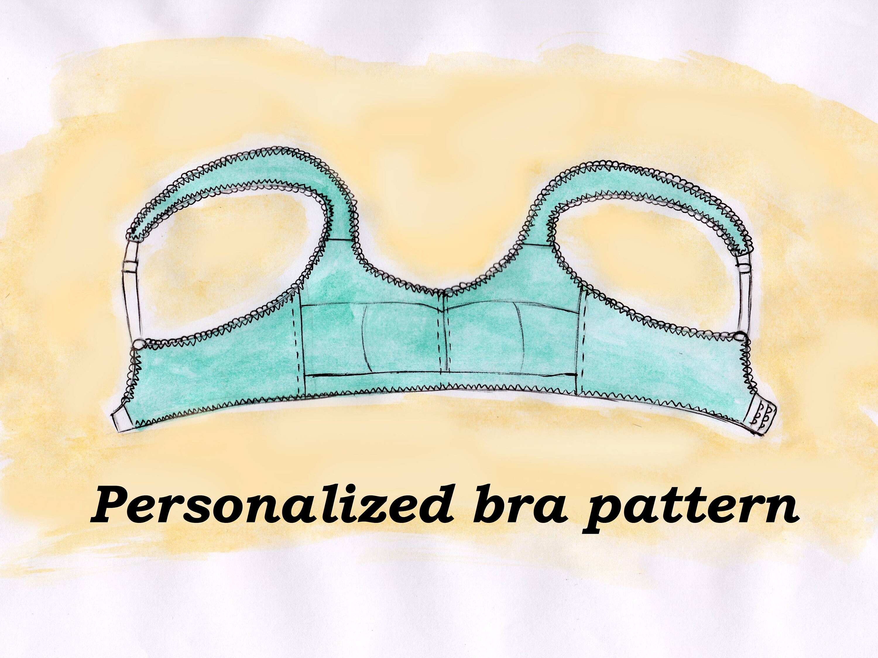 Plus size bra pattern Julie personalized bra pattern plus Etsy