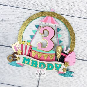 Carnival Cake Topper | Circus Cake Topper | Circus Birthday | Carnival Birthday | Girl Circus | Pastel Circus Cake Topper | Circus First