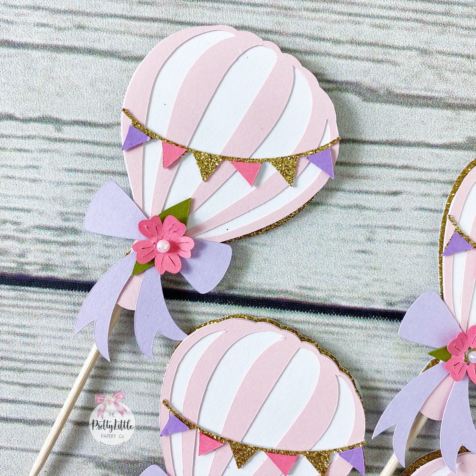 Hot Air Balloon Cupcake Toppers 1st Birthday Cake - Etsy