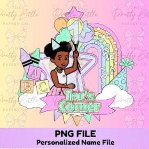 Personalized Girl&#39;s Corner Birthday PNG Digital Download | Birthday Girl PNG | Gracie&#39;s Corner Custom Name PNG | Custom Gracie&#39;s Corner