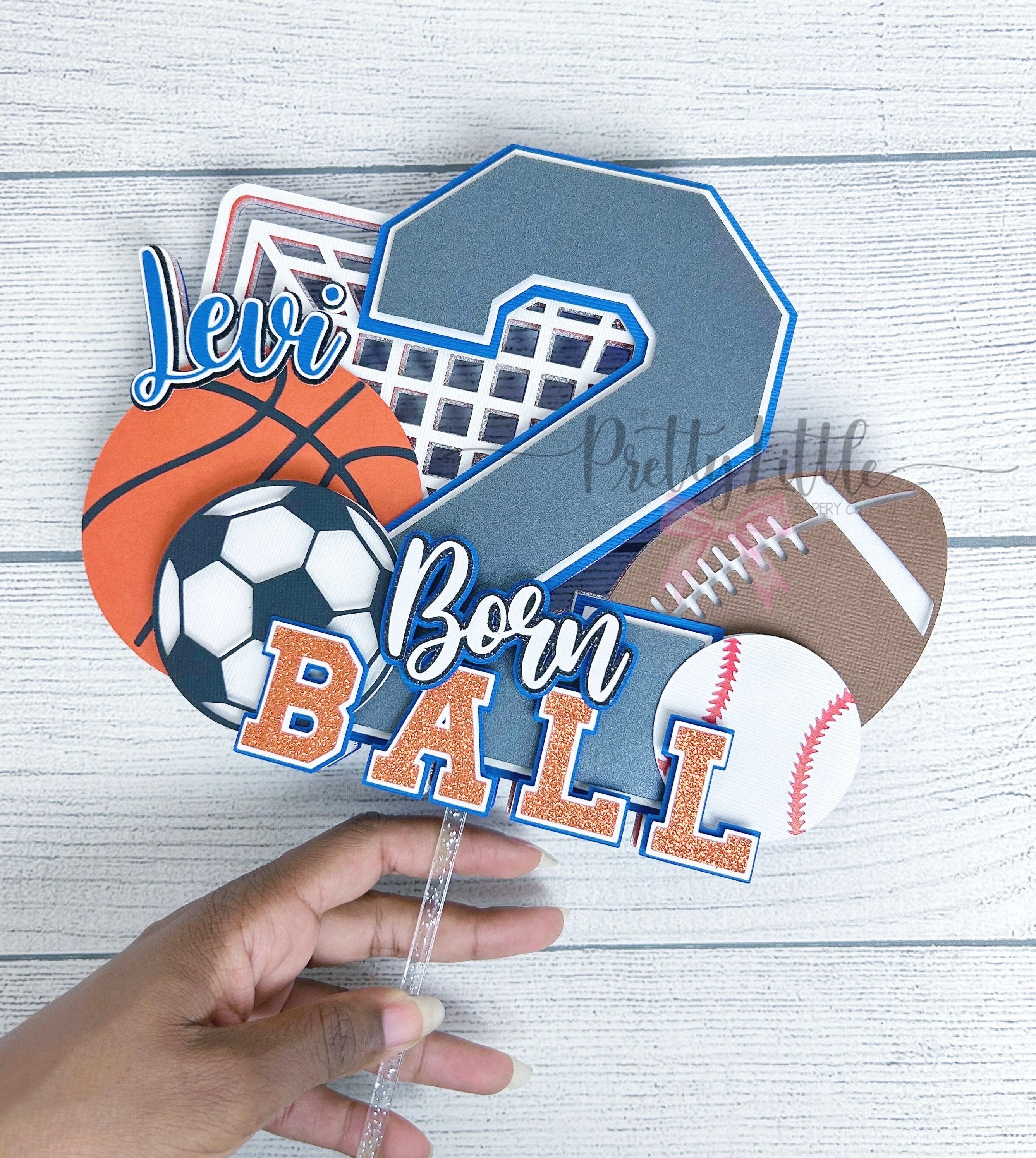 2. Geburtstag Kuchen Topper – Fußball-Design Mit Glitzer Für Die Perfekte Party