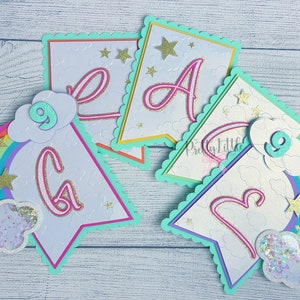 On Cloud 9 Birthday Banner | 9th Birthday Party | Rainbow Birthday | Nine | Cloud Nine Birthday Party | Pastel Colors | Girl Birthday