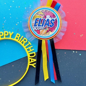 Custom Birthday Badge | Cake Smash | Birthday Girl or Boy Badge | Birthday Button | Glitter Badge | Rainbow Birthday Badge