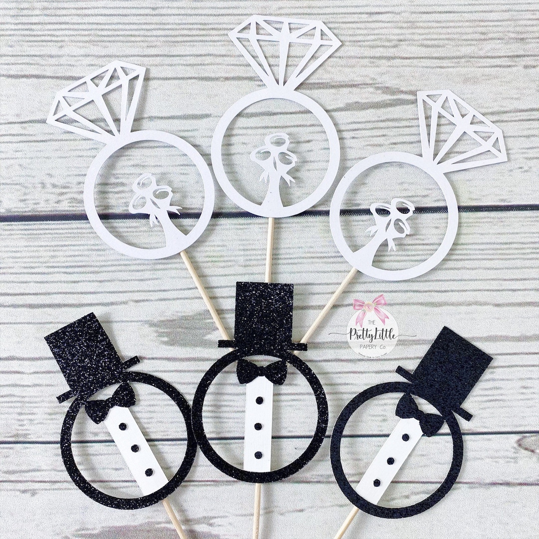 Bride and Groom Cupcake Toppers Wedding Cupcake Decorations - Etsy