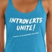Introverts Unite Quietly at an Awkward Distance, Funny Workout Tank ...