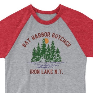 New Dexter Shirt, Bay Harbor Butcher Shirt, Dexter Morgan, 3/4 sleeve raglan shirt, Dexter TV Show Shirt, New Blood, Dexter, Iron Lake