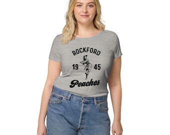 Rockford Peaches organic t-shirt, League of Their Own, Girls Baseball, Softball Shirt, Women’s Baseball Shirt, Baseball Mom Shirt, Softball