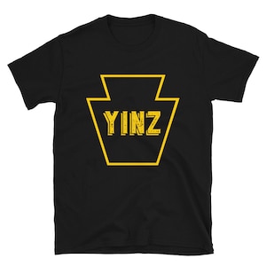 Yinz black n Gold T-Shirt, Pittsburgh Football Graphic shirt, Pittsburgh shirt, Pittsburgh tailgate, steel city, Yinzer Shirt, The Burgh