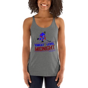 Threat Level Midnight Shirt, Damen Racerback Tank, The Office, Michael Scott, Michael Scarn, Lustiges Workout Shirt, Yoga Tank, Gym Shirt