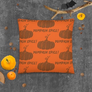 Pumpkin Spice Pillow, Halloween decor, fall decor, fall pillow, front porch pillow, autumn decor, autumn pillow, thanksgiving, throw pillow